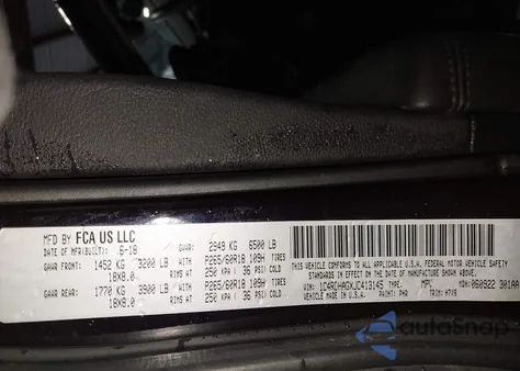 2018 Dodge Durango Sxt Rwd from USA, damaged, VIN 1C4RDHAGXJC413145